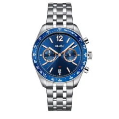 Montre Cluse Aravis Dual Timer Bleu