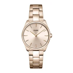Montre Cluse Feroce Petite Acier Acier Dore Rose