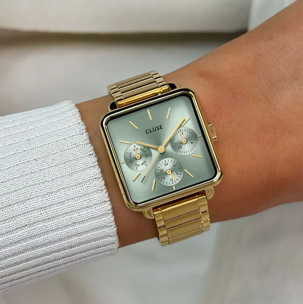 Montre Cluse La Tétragone Multifunction Vert