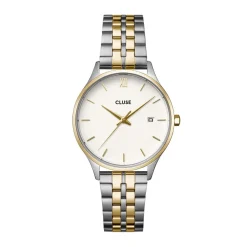 Montre Cluse Minuit Date Blanc