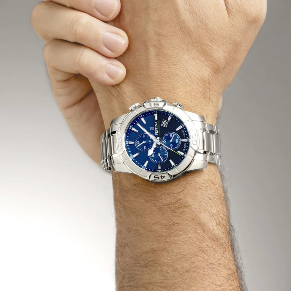 Montre Festina Timeless Chronograph Bleu