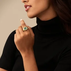 Montre Fossil Watch Ring Vert