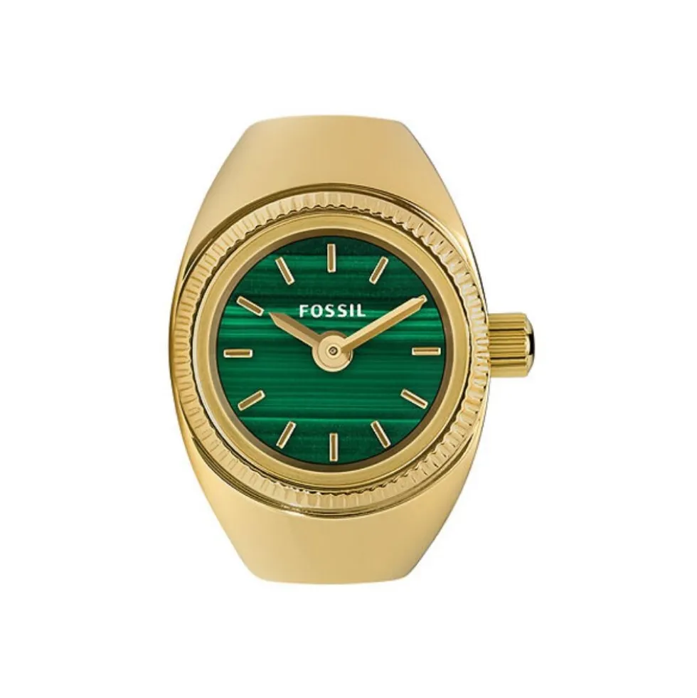Montre Fossil Watch Ring Vert