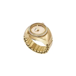 Montre Fossil Watch Ring Doré