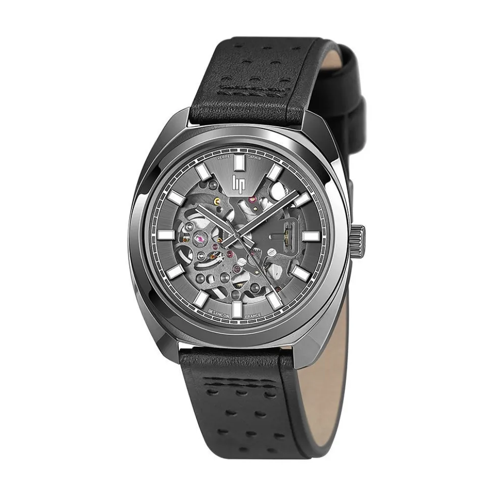 Montre Lip General De Gaulle Auto Squelette Gris
