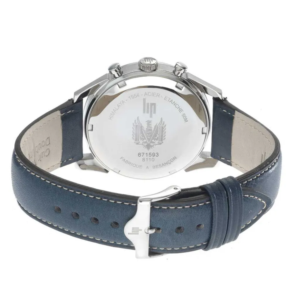 Montre Lip Himalaya Chrono Blanc Argenté
