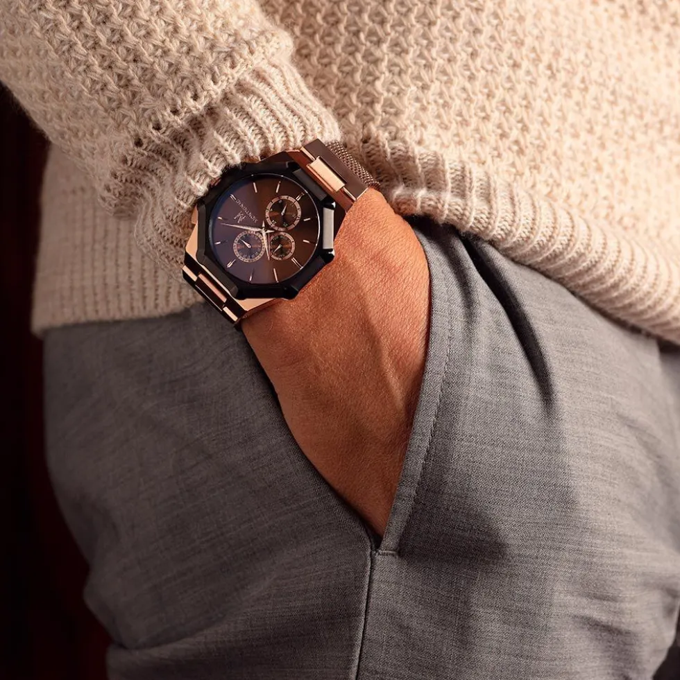 Montre Montignac Octongon Multifonction Marron
