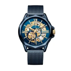 Montre Montignac Round Auto Bleu