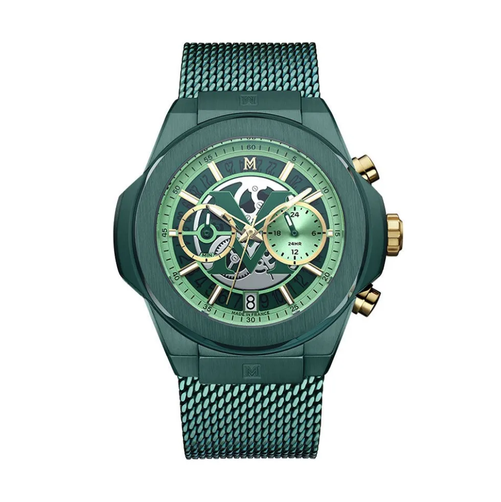 Montre Montignac Round Chrono Vert