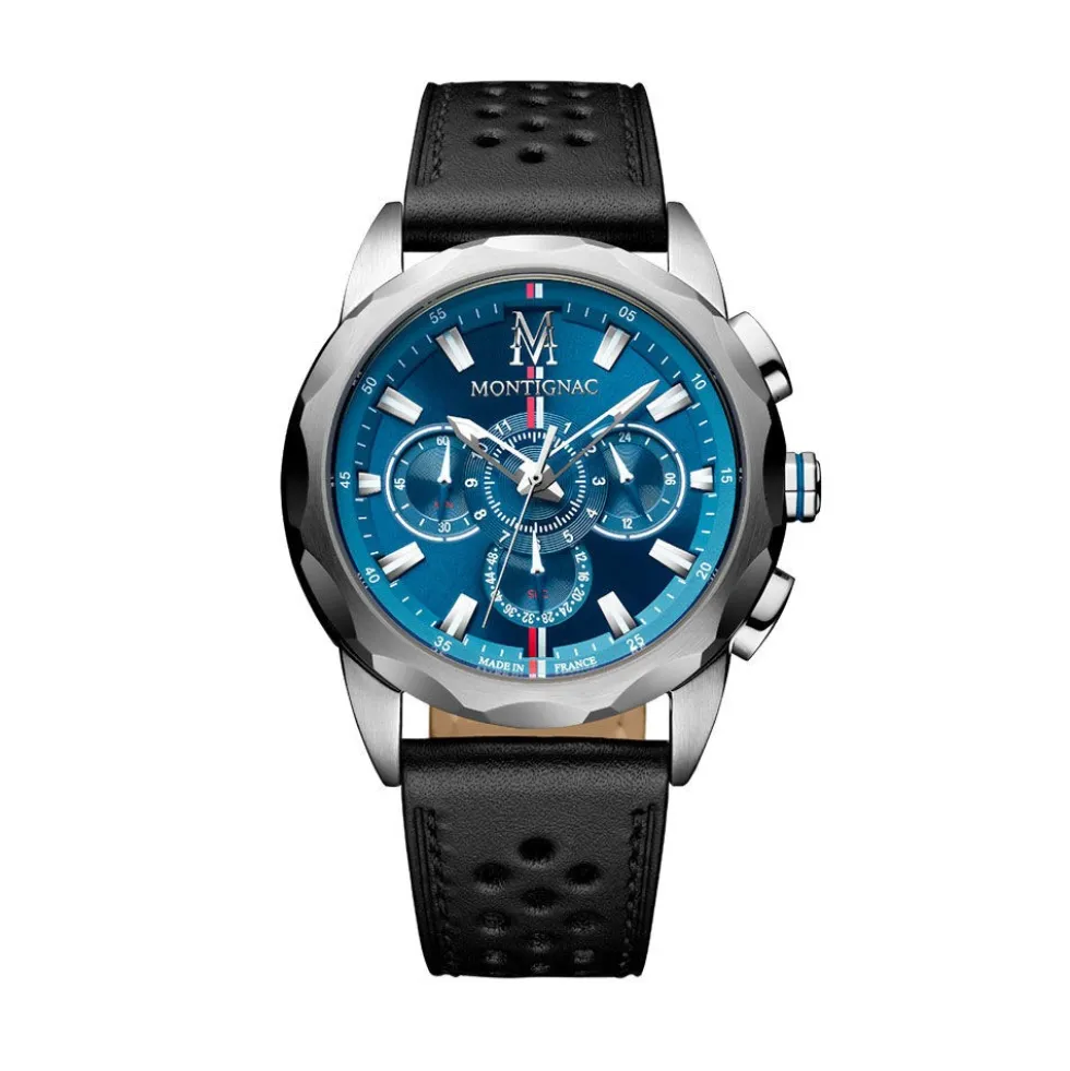 Montre Montignac Round Multifonction Bleu