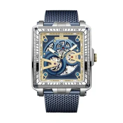 Montre Montignac Square Bleu