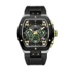 Montre Montignac Tonneau Chrono Noir