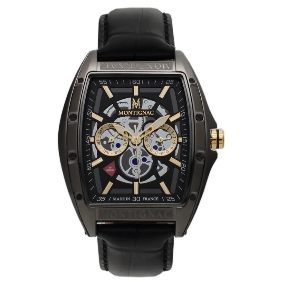 Montre Montignac Tonneau Noir