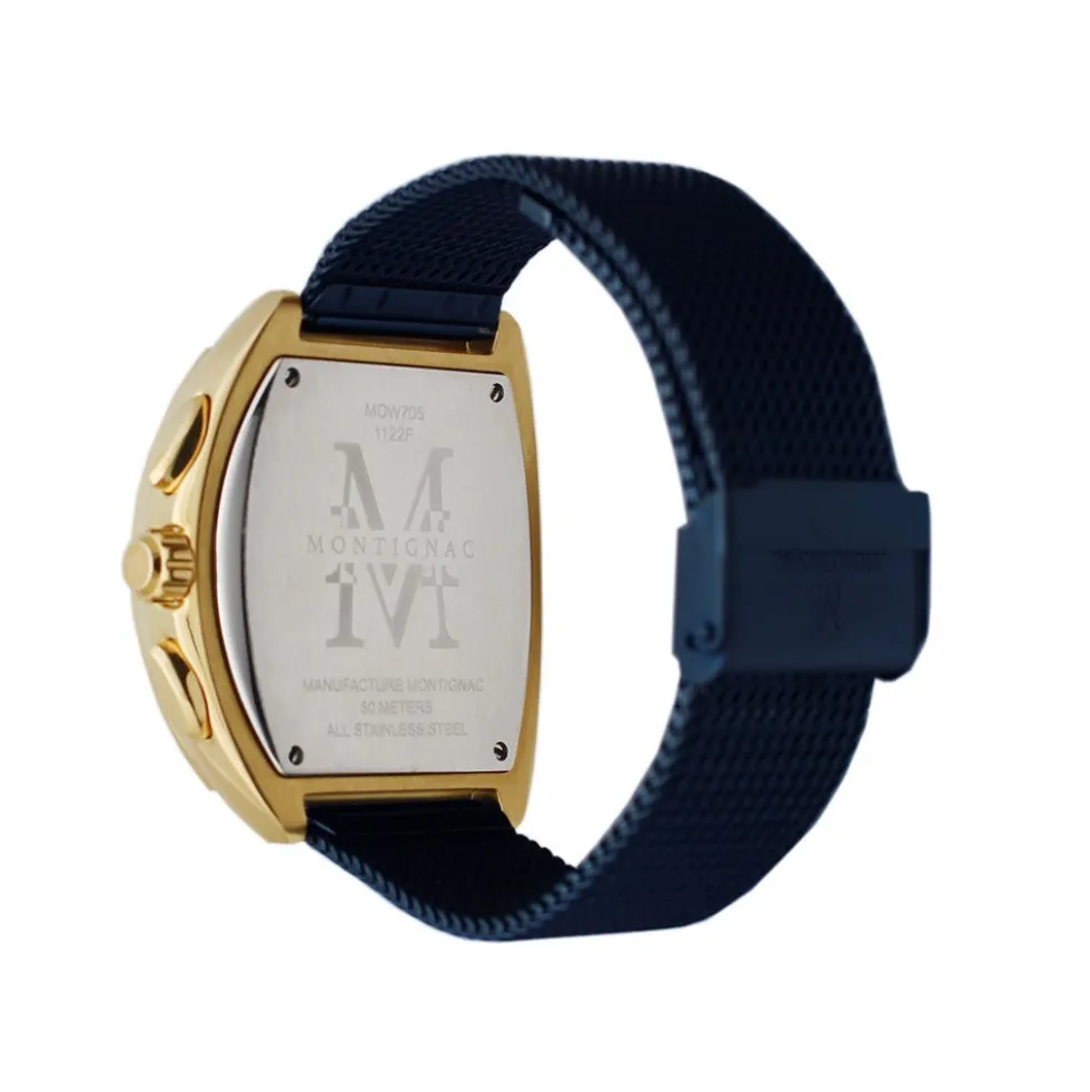 Montre Montignac Tonneau Bleu