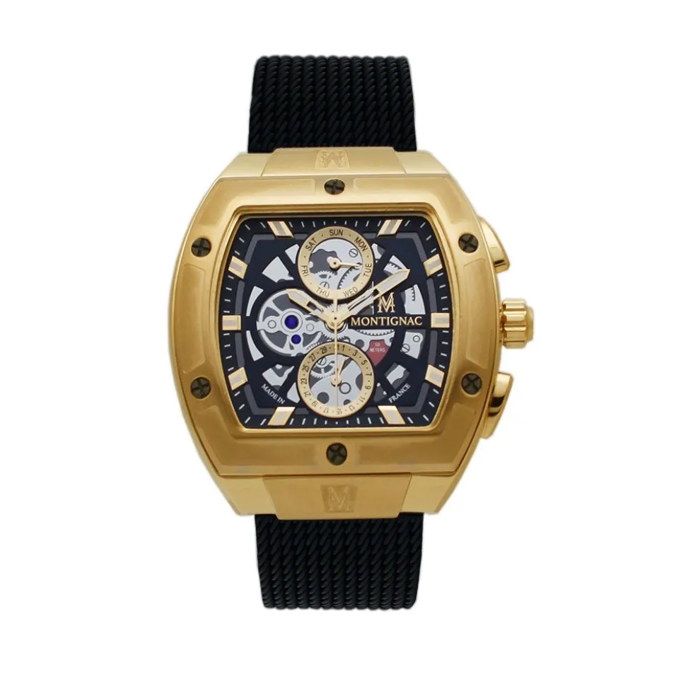 Montre Montignac Tonneau Bleu