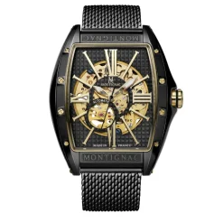 Montre Montignac Tonneau Automatique Noir