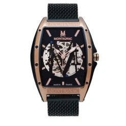 Montre Montignac Tonneau Automatique Bleu