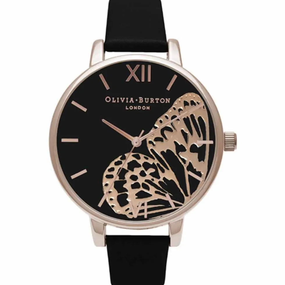 Montre Olivia Burton Applied Wing Noir