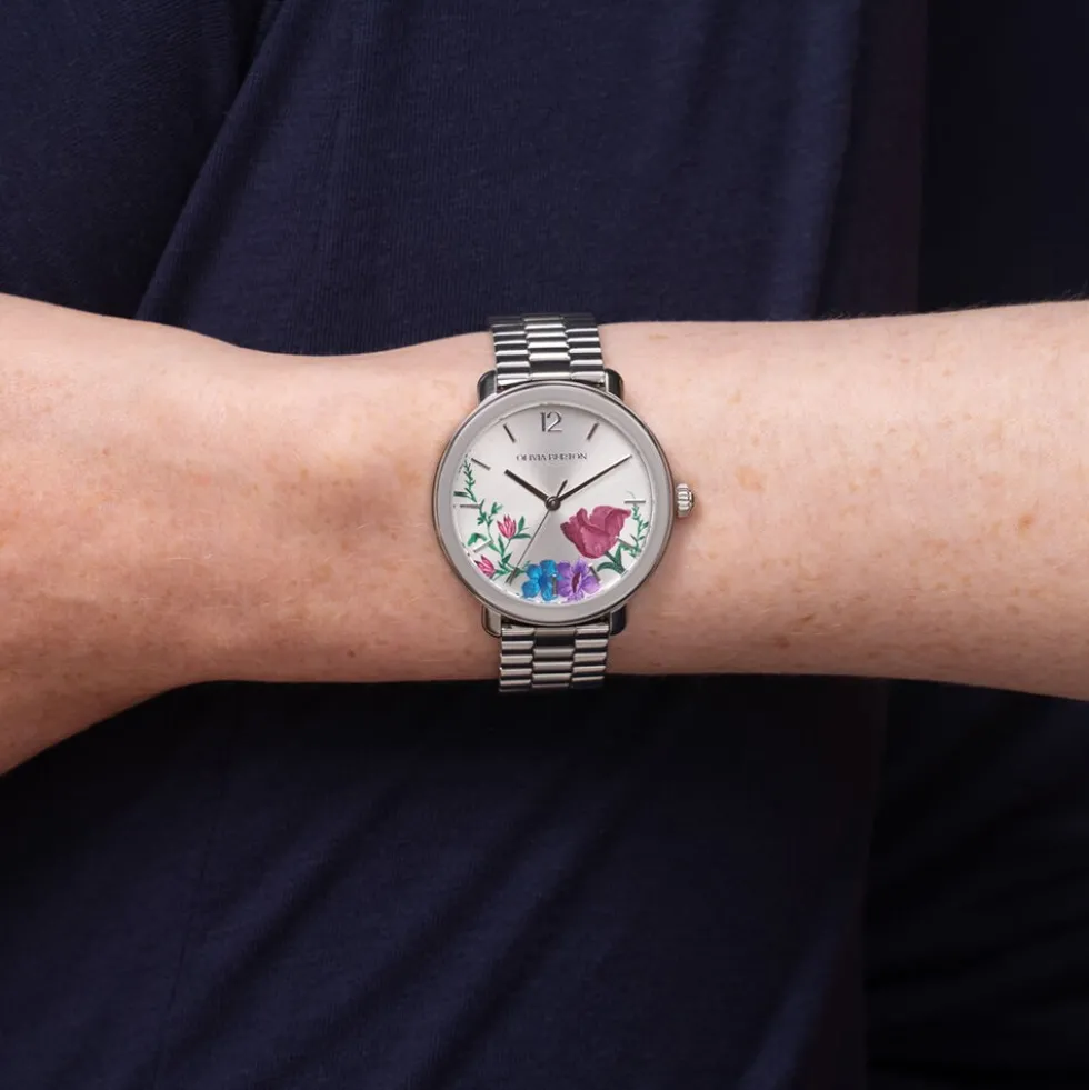 Montre Olivia Burton Vintage Floral Argenté