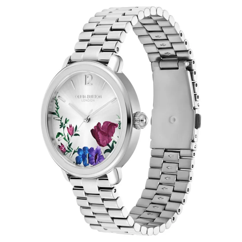Montre Olivia Burton Vintage Floral Argenté