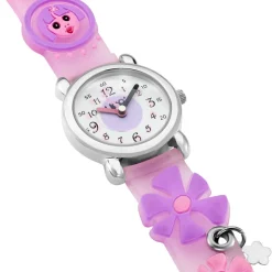 Montre Upp Fleur Blanc Et Parme