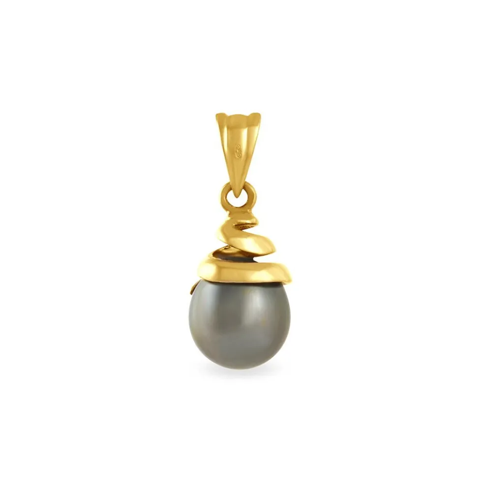 Pendentif Acme Or Jaune Perle De Culture De Tahiti
