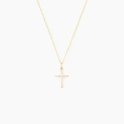 Pendentif Ageda Croix Or Jaune Oxyde De Zirconium