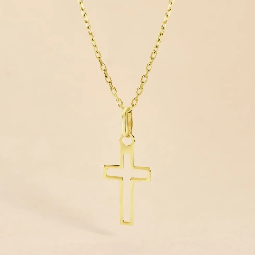 Pendentif Aimee Croix Or Jaune