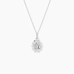 Pendentif Ange Nuage Or Blanc