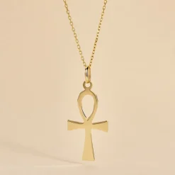 Pendentif Basilissa Croix De Vie Or Jaune