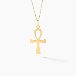 Pendentif Basilissa Croix De Vie Or Jaune