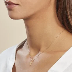Pendentif Basilissa Croix De Vie Or Jaune