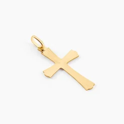 Pendentif Benny Croix Ciselee Or Jaune