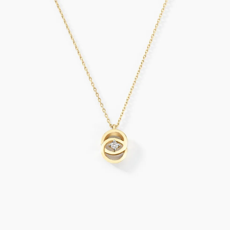 Pendentif Briitilia Or Jaune Diamant