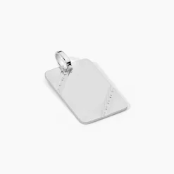 Pendentif Ceren Argent Blanc