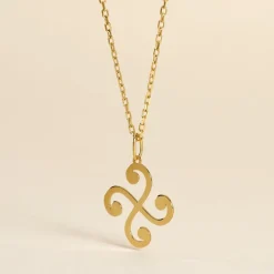 Pendentif Cobeia Croix Basque Or Jaune