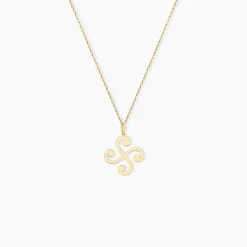 Pendentif Cobeia Croix Basque Or Jaune