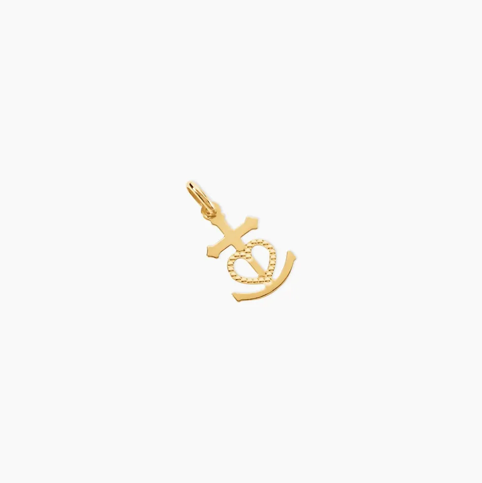 Pendentif Cobeia Croix De Camargue Or Jaune