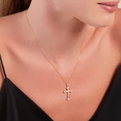 Pendentif Corneliu Or Jaune Oxyde De Zirconium