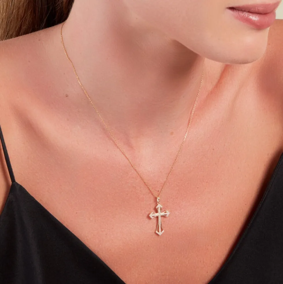 Pendentif Corneliu Or Jaune Oxyde De Zirconium