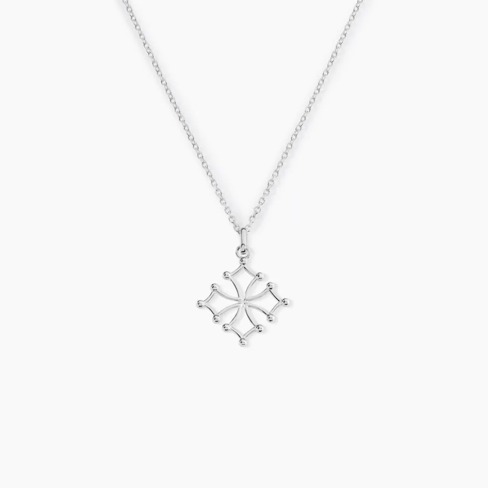 Pendentif Dajo Argent Blanc