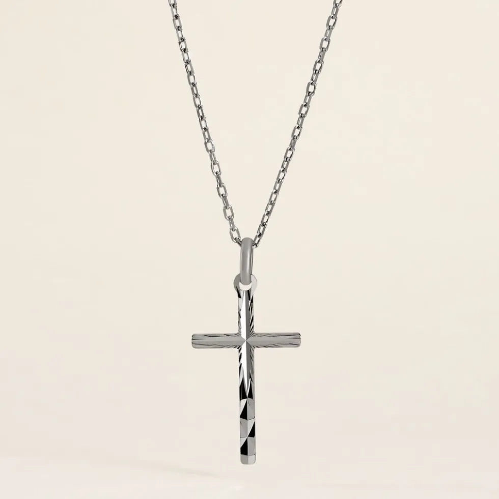 Pendentif Desilia Ciselée Argent Blanc