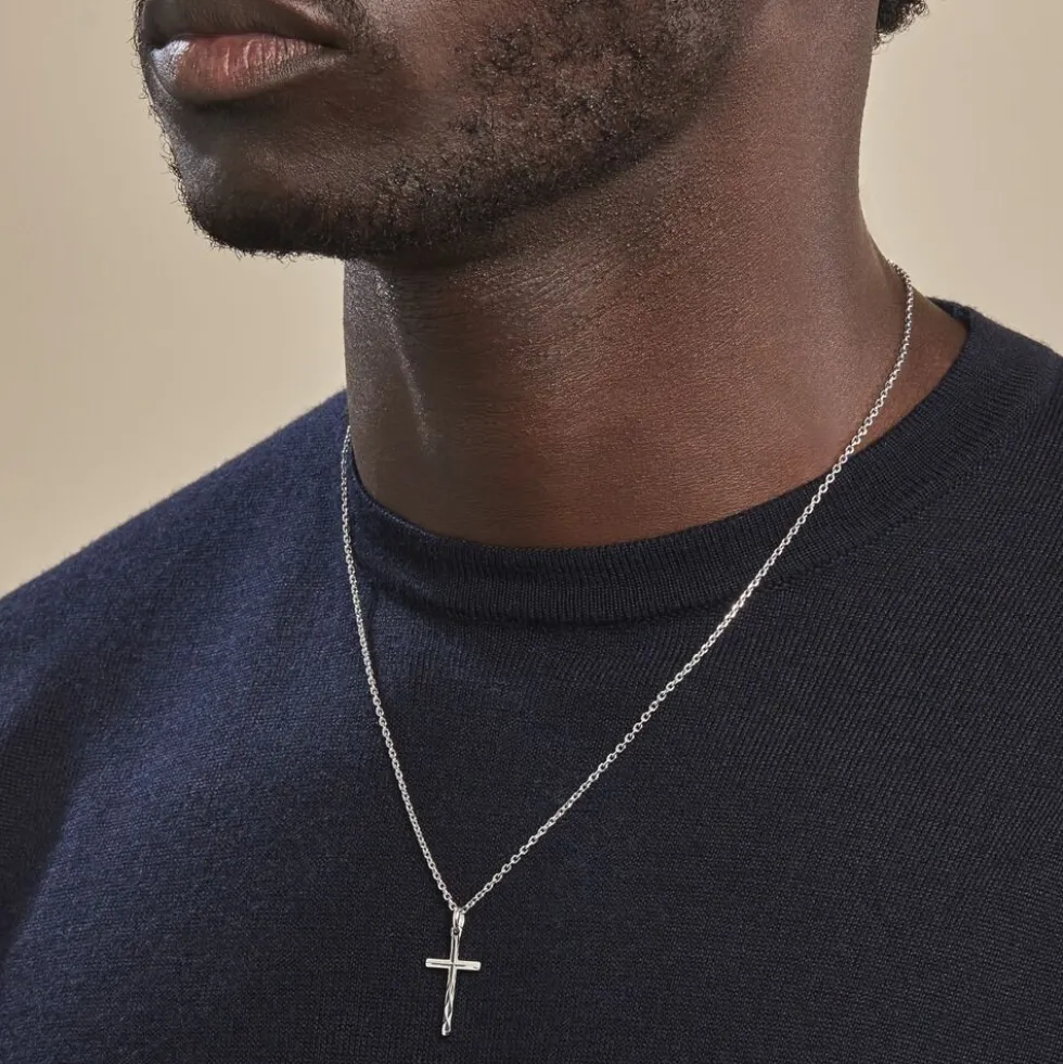 Pendentif Desilia Ciselée Argent Blanc