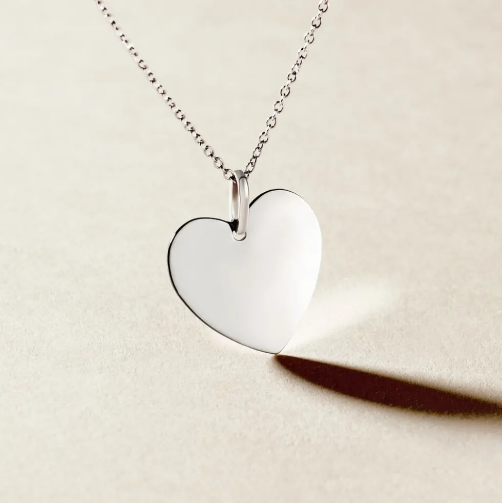 Pendentif Eba Argent Blanc