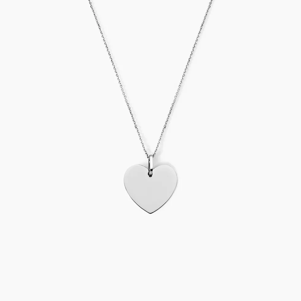 Pendentif Eba Argent Blanc