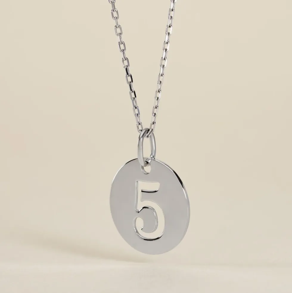 Pendentif Efiso Argent Blanc