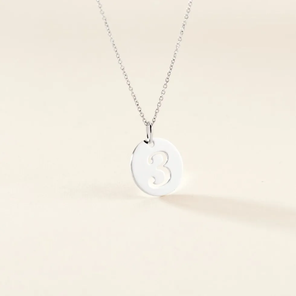 Pendentif Efiso Argent Blanc