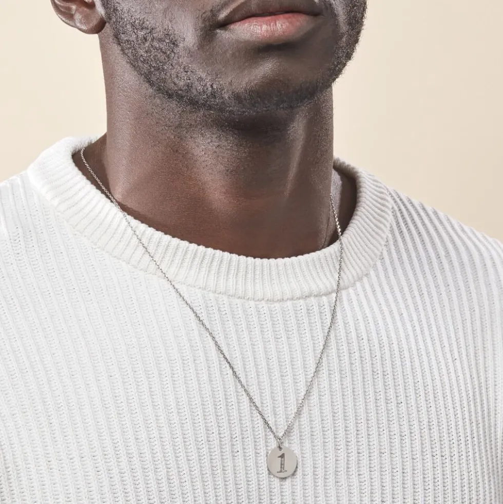 Pendentif Efiso Argent Blanc