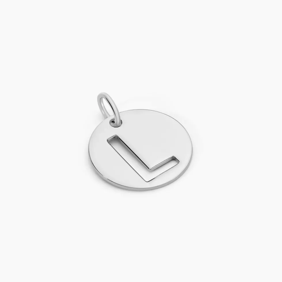 Pendentif Elio L Argent Blanc
