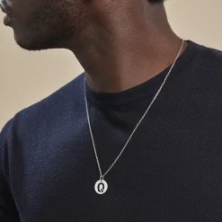 Pendentif Elio Q Argent Blanc